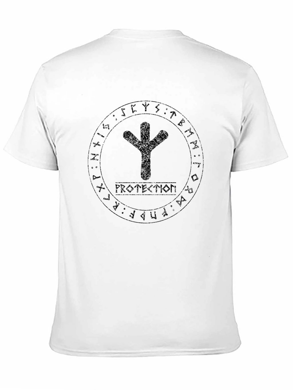 Rune Protection Graphic Tee - Norse Viking Symbol