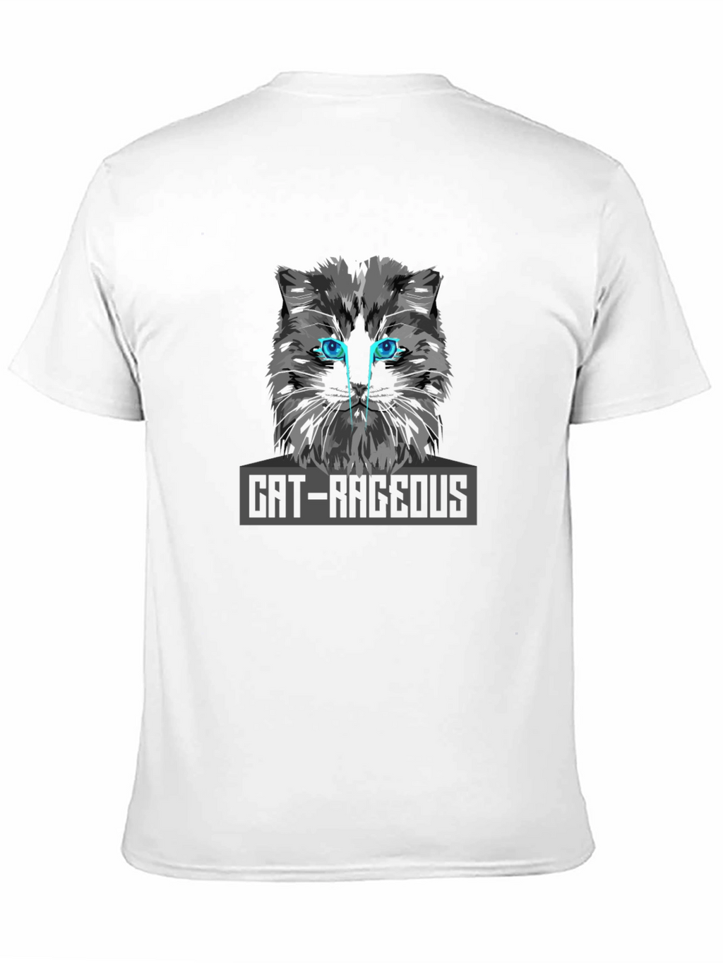 Cat-Rageous Graphic Print Black T-Shirt
