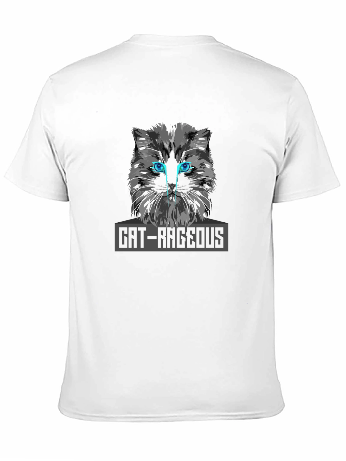 Cat-Rageous Graphic Print Black T-Shirt