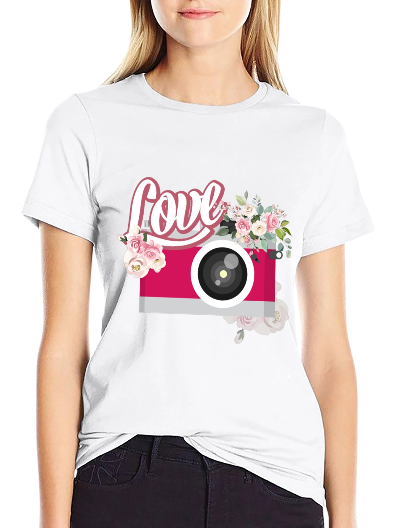 Love Camera Floral T-Shirt