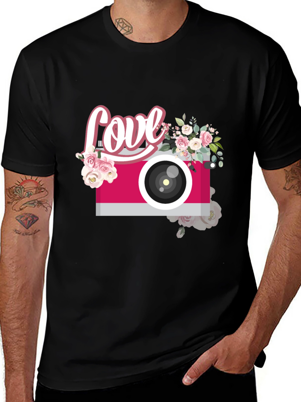 Love Camera Floral T-Shirt