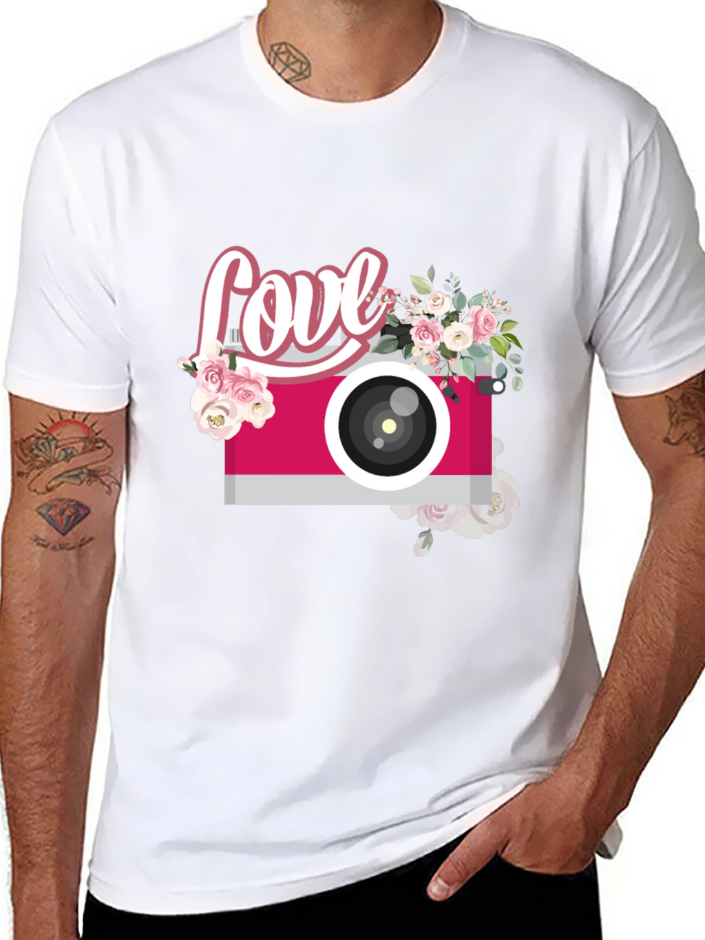 Love Camera Floral T-Shirt