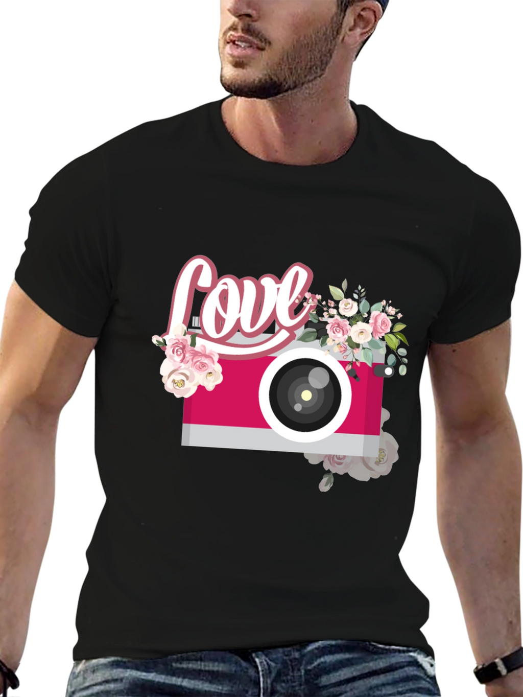 Love Camera Floral T-Shirt