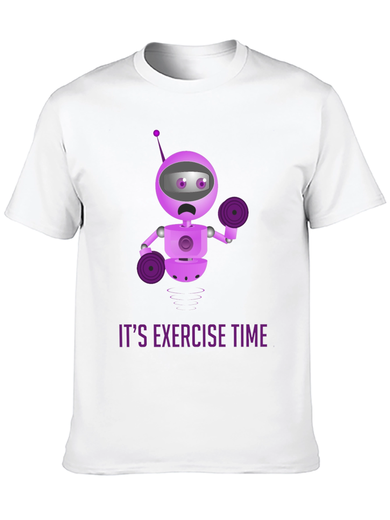 Robot Exercise Time Black T-Shirt