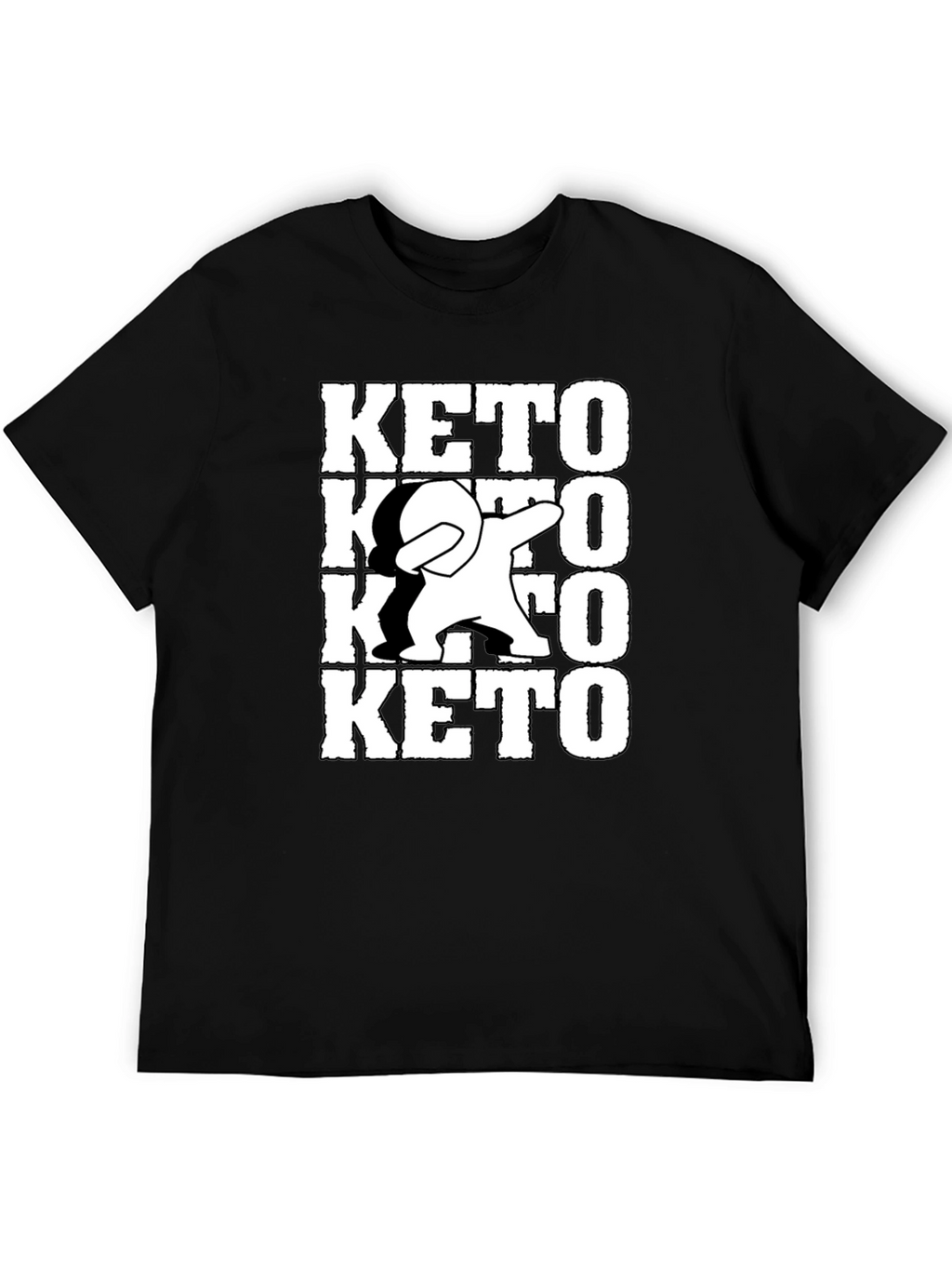 Keto Dab Black T-Shirt - Trendy Graphic Tee