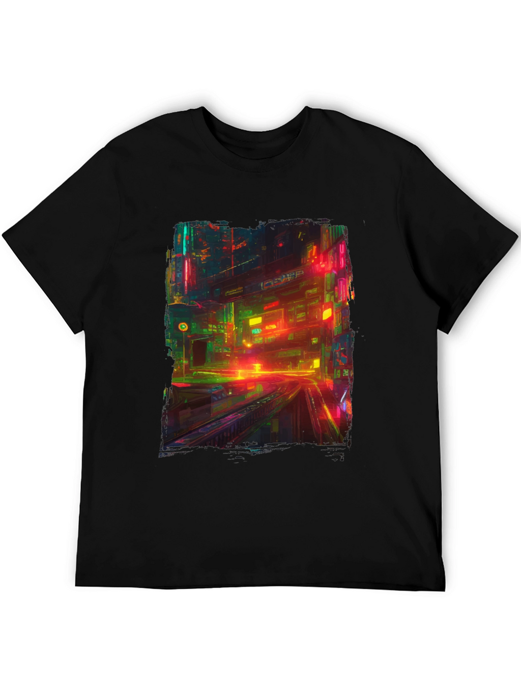 Neon City T-Shirt: Vibrant Cyberpunk Style