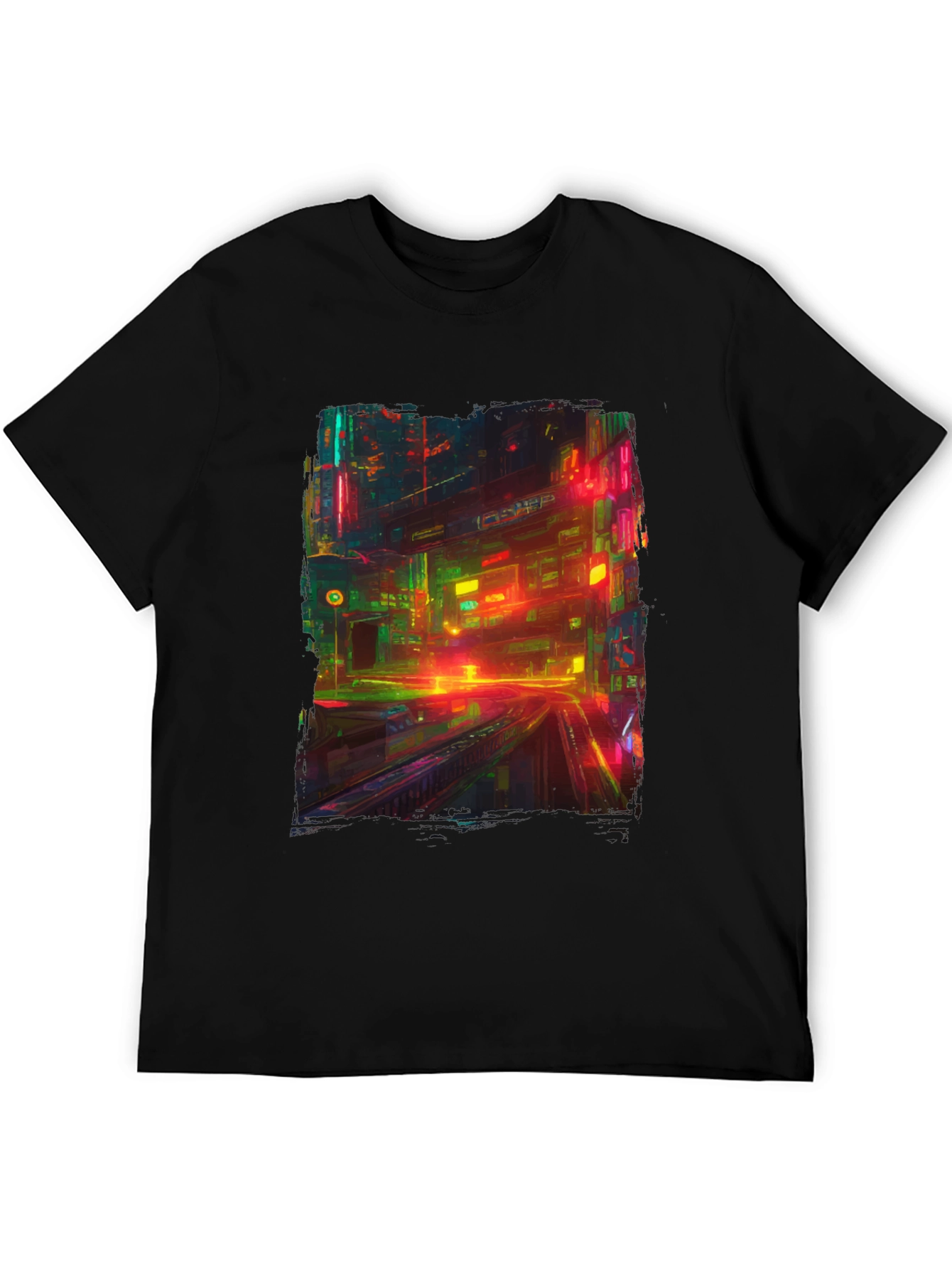 Neon City T-Shirt: Vibrant Cyberpunk Style