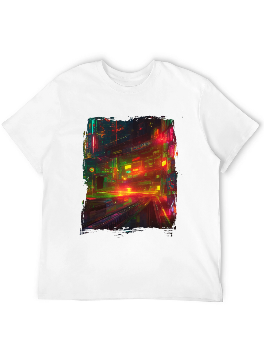Neon City T-Shirt: Vibrant Cyberpunk Style