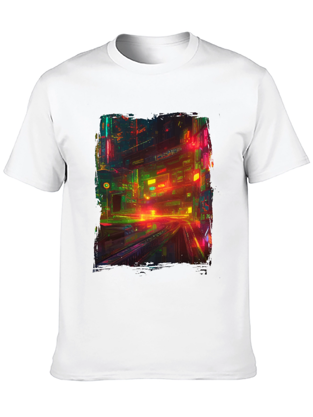 Neon City T-Shirt: Vibrant Cyberpunk Style