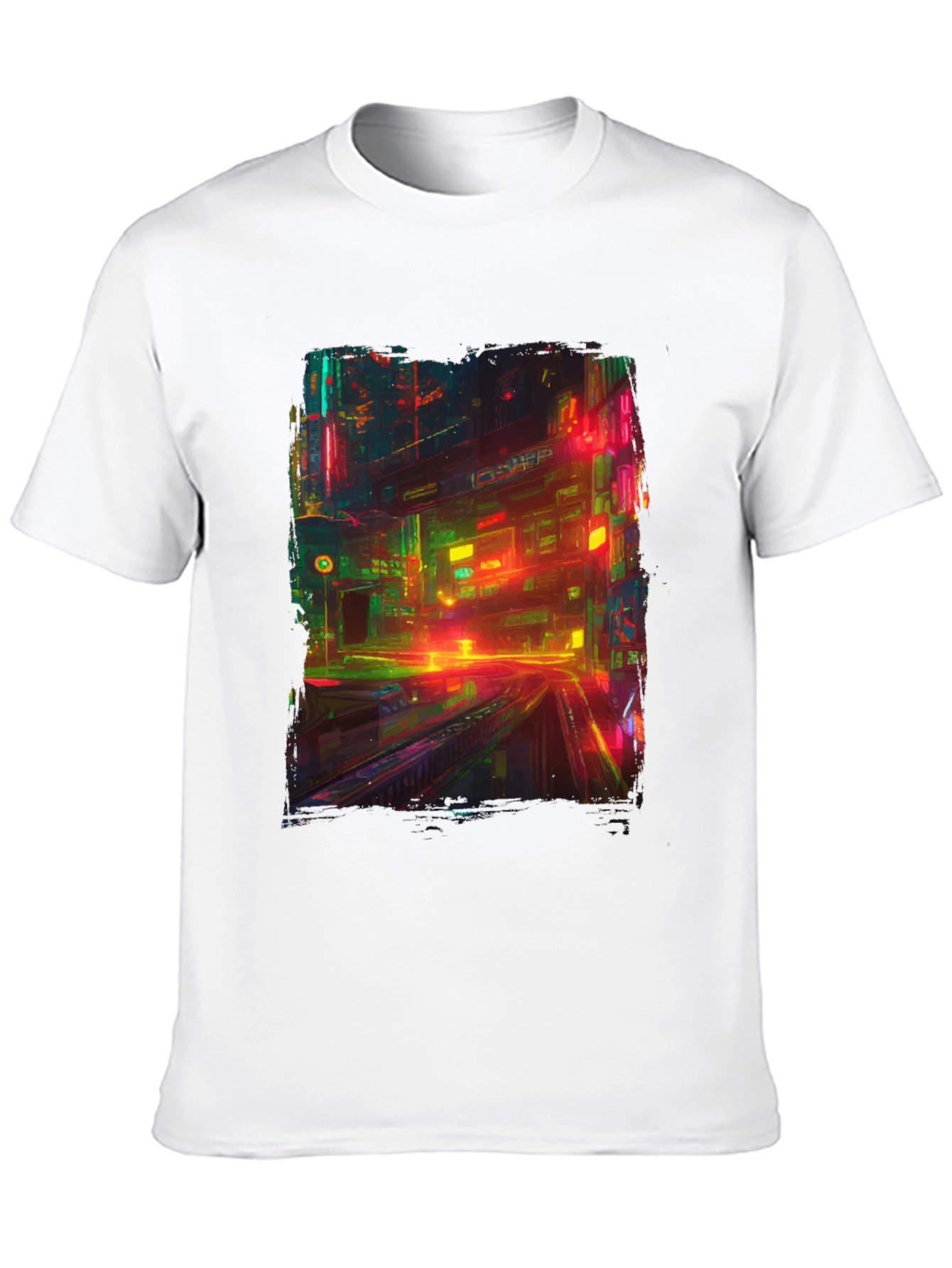 Neon City T-Shirt: Vibrant Cyberpunk Style