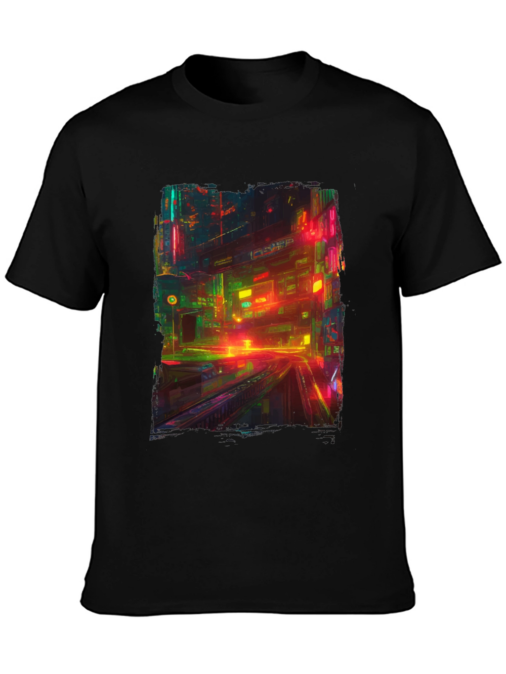 Neon City T-Shirt: Vibrant Cyberpunk Style