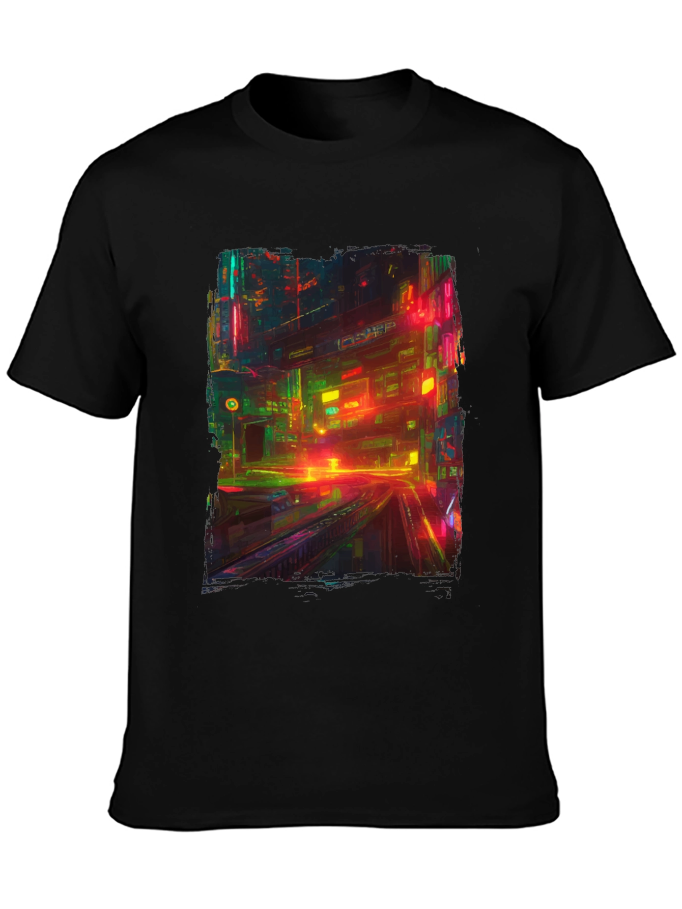 Neon City T-Shirt: Vibrant Cyberpunk Style
