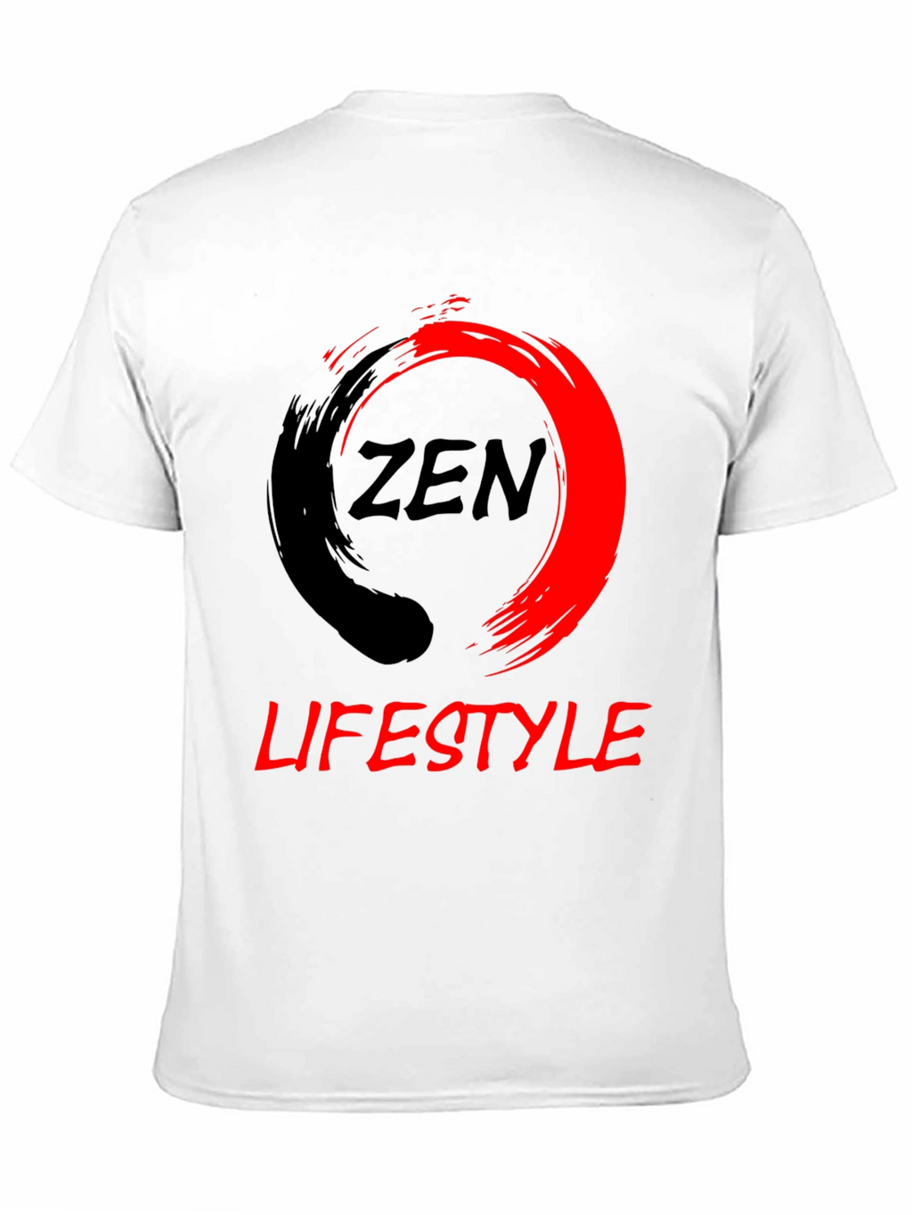 Zen Lifestyle Black T-Shirt: Red & Black Graphic Tee