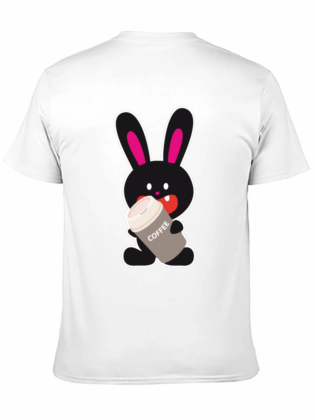 Bunny Coffee Lover Black T-Shirt