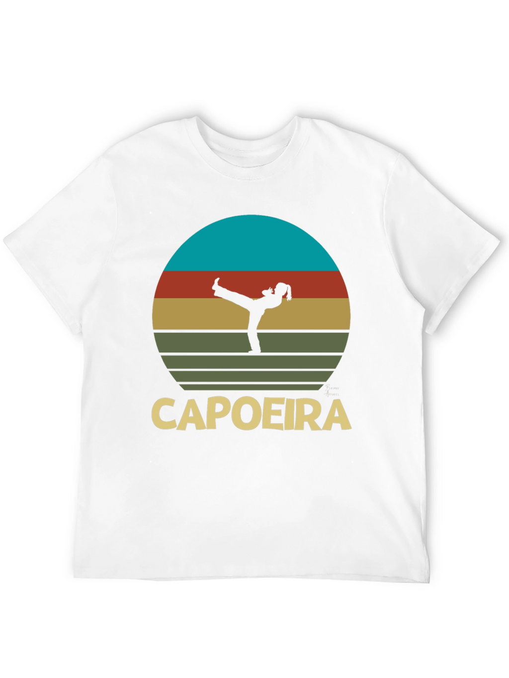 Capoeira Silhouette T-Shirt - Retro Martial Arts Design