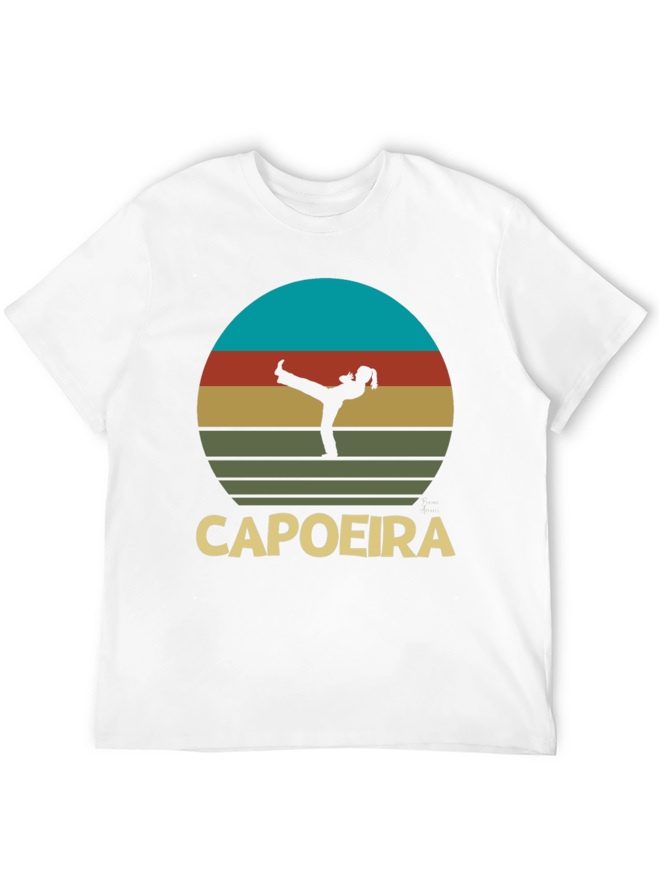 Capoeira Silhouette T-Shirt - Retro Martial Arts Design