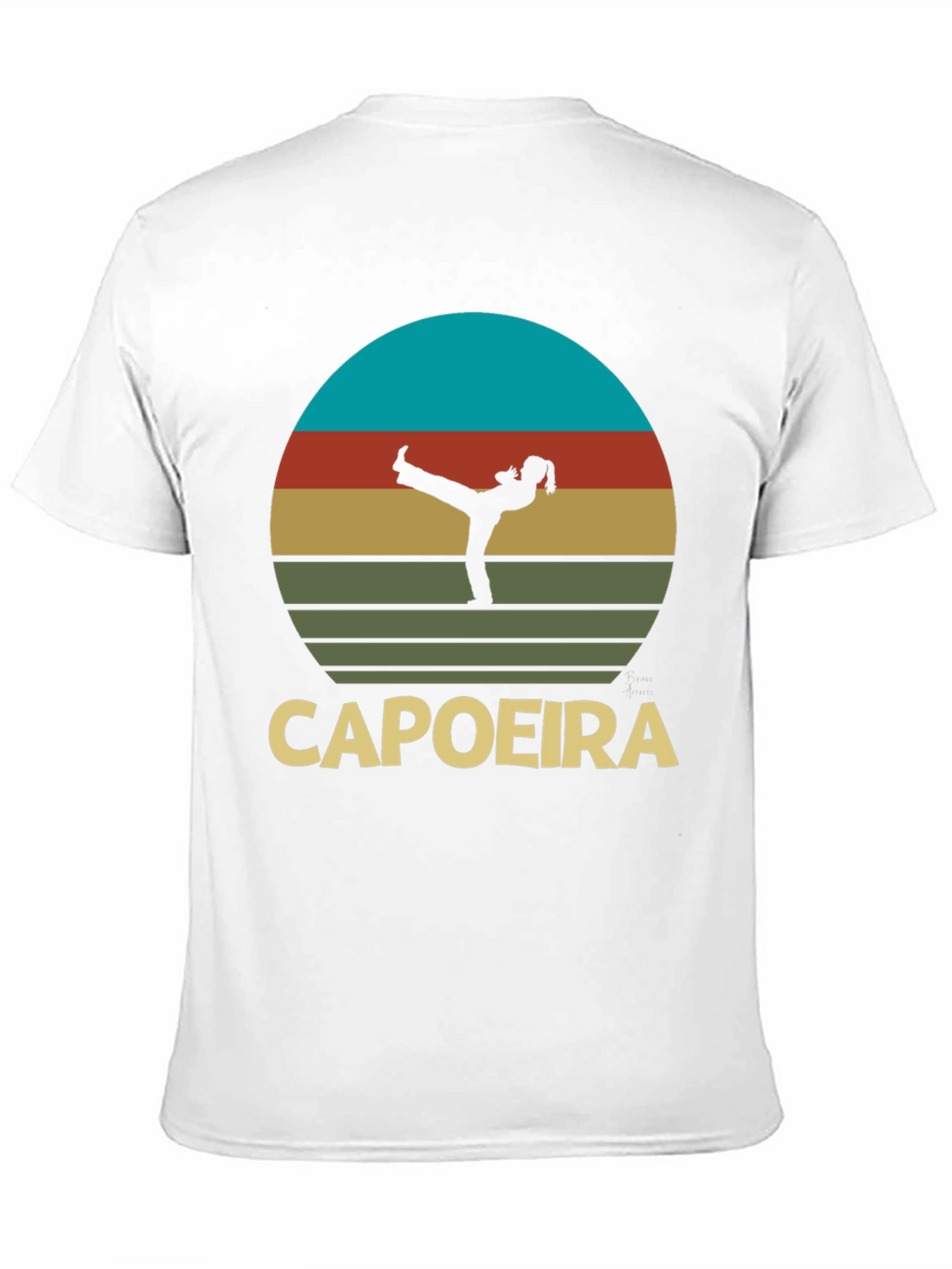 Capoeira Silhouette T-Shirt - Retro Martial Arts Design