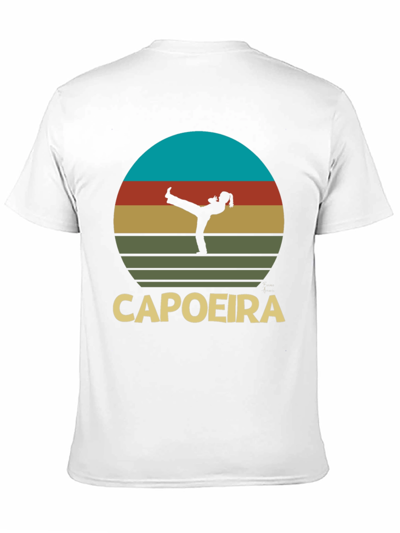 Capoeira Silhouette T-Shirt - Retro Martial Arts Design