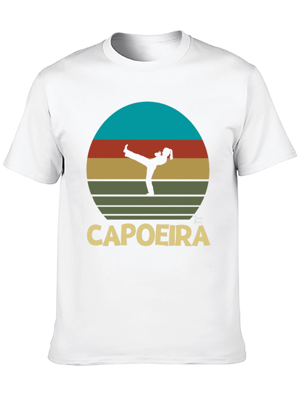 Capoeira Silhouette T-Shirt - Retro Martial Arts Design