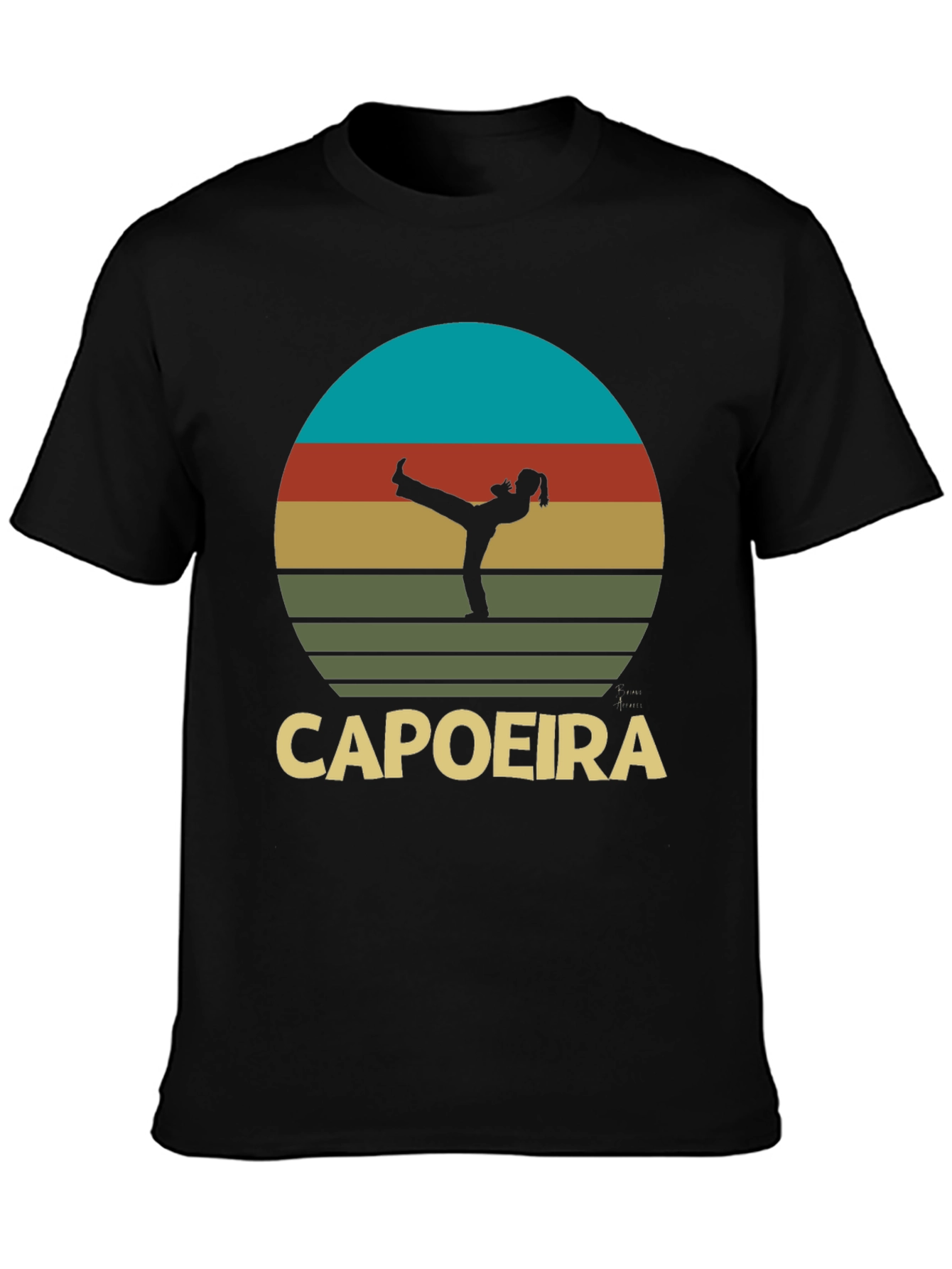 Capoeira Silhouette T-Shirt - Retro Martial Arts Design