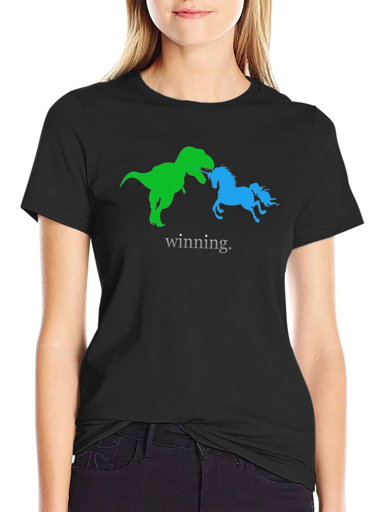Winning Dinosaur vs Unicorn Graphic Tee
