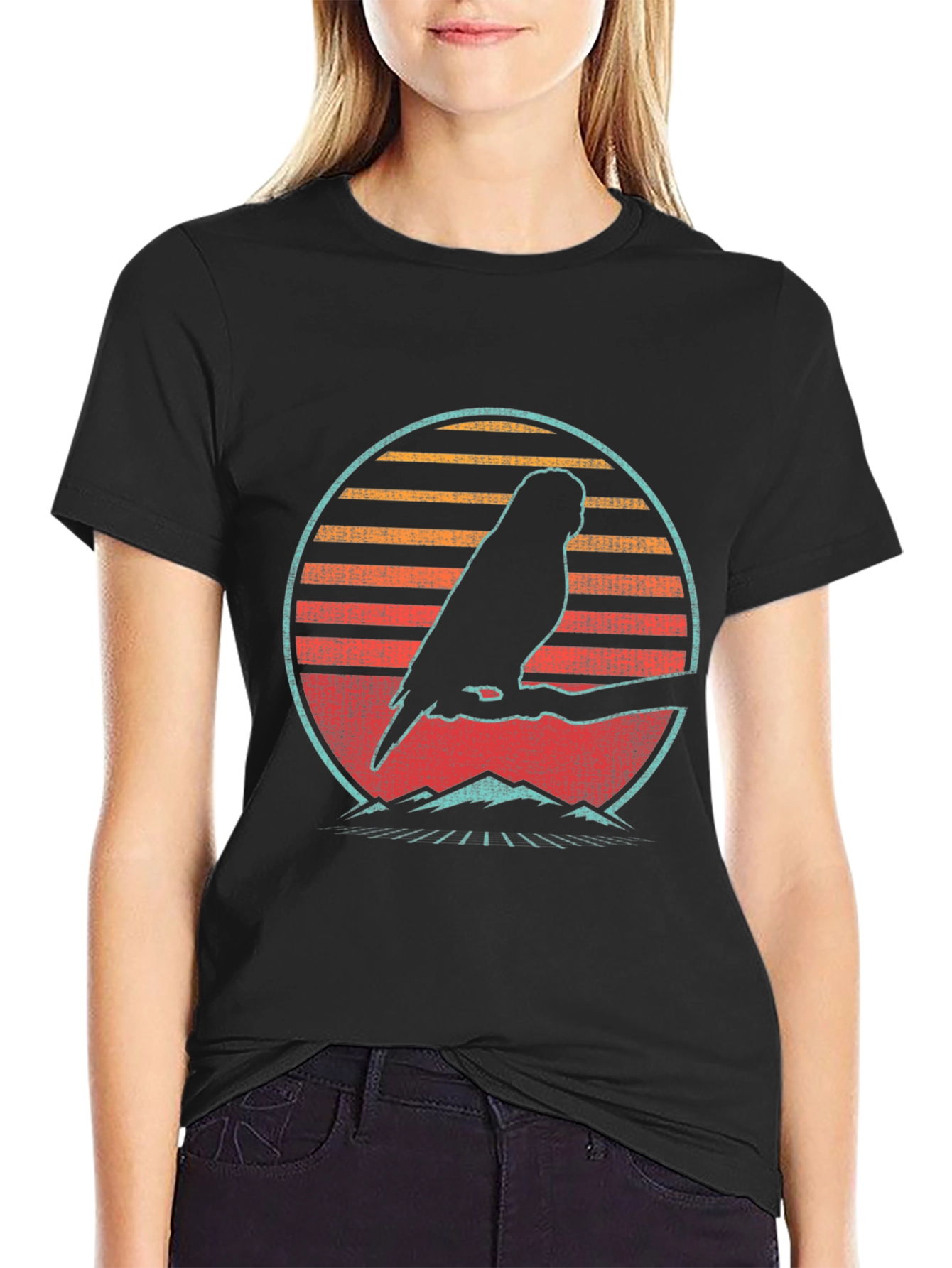 Retro Parrot Silhouette T-Shirt