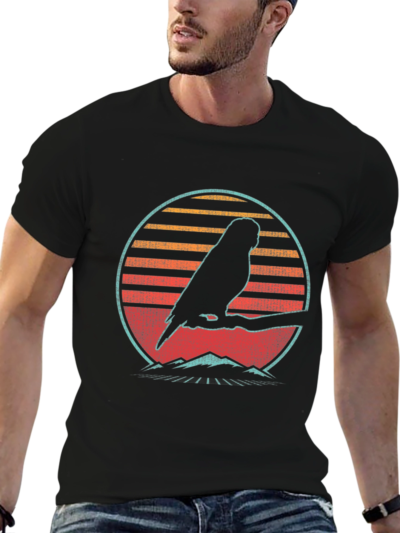Retro Parrot Silhouette T-Shirt