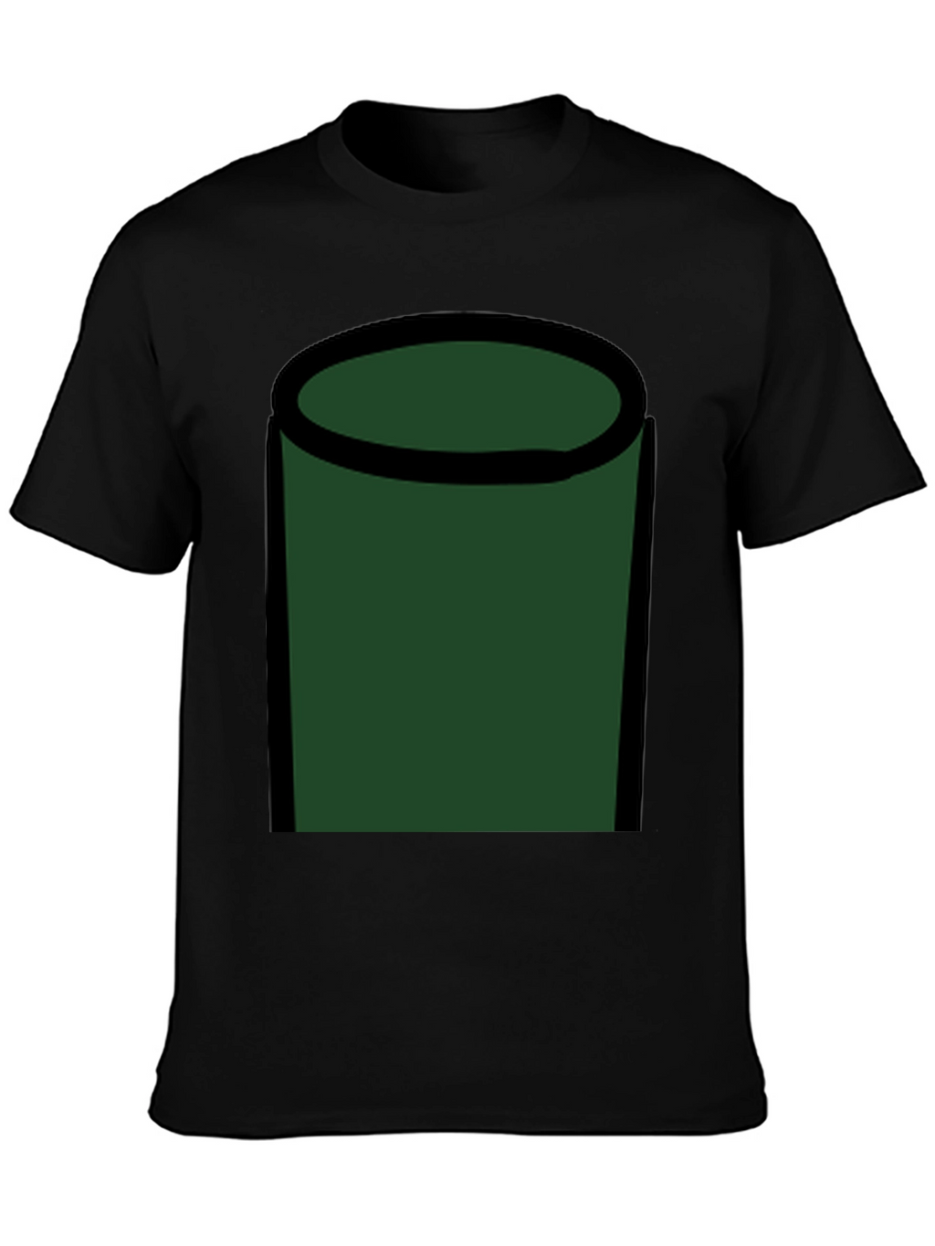 Abstract Green Tube Graphic T-Shirt