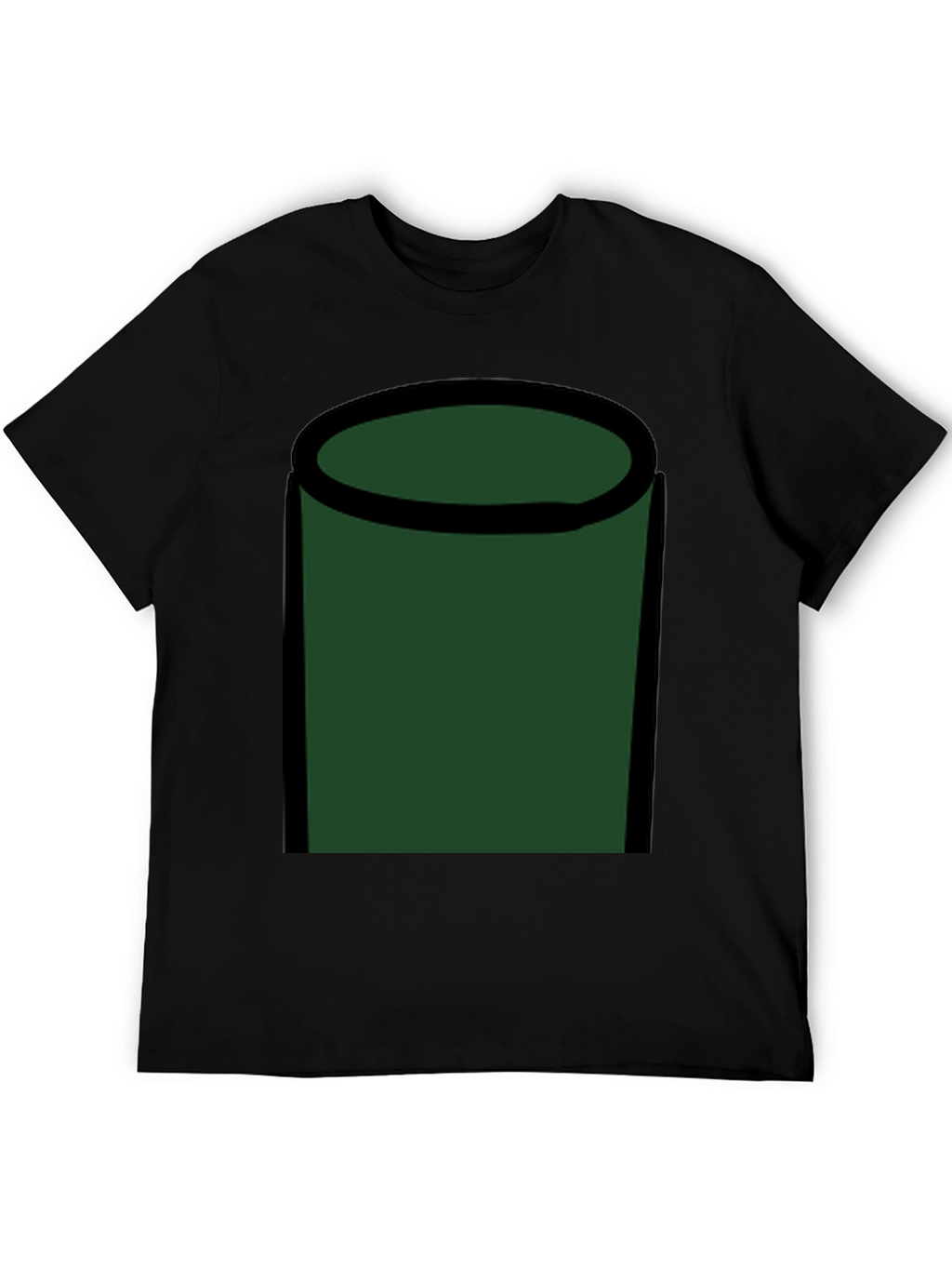 Abstract Green Tube Graphic T-Shirt