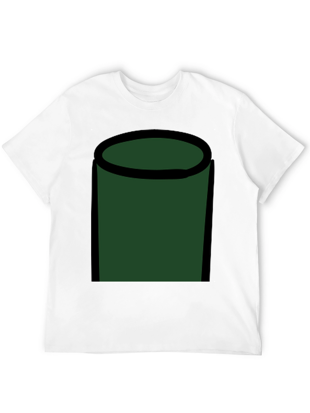 Abstract Green Tube Graphic T-Shirt