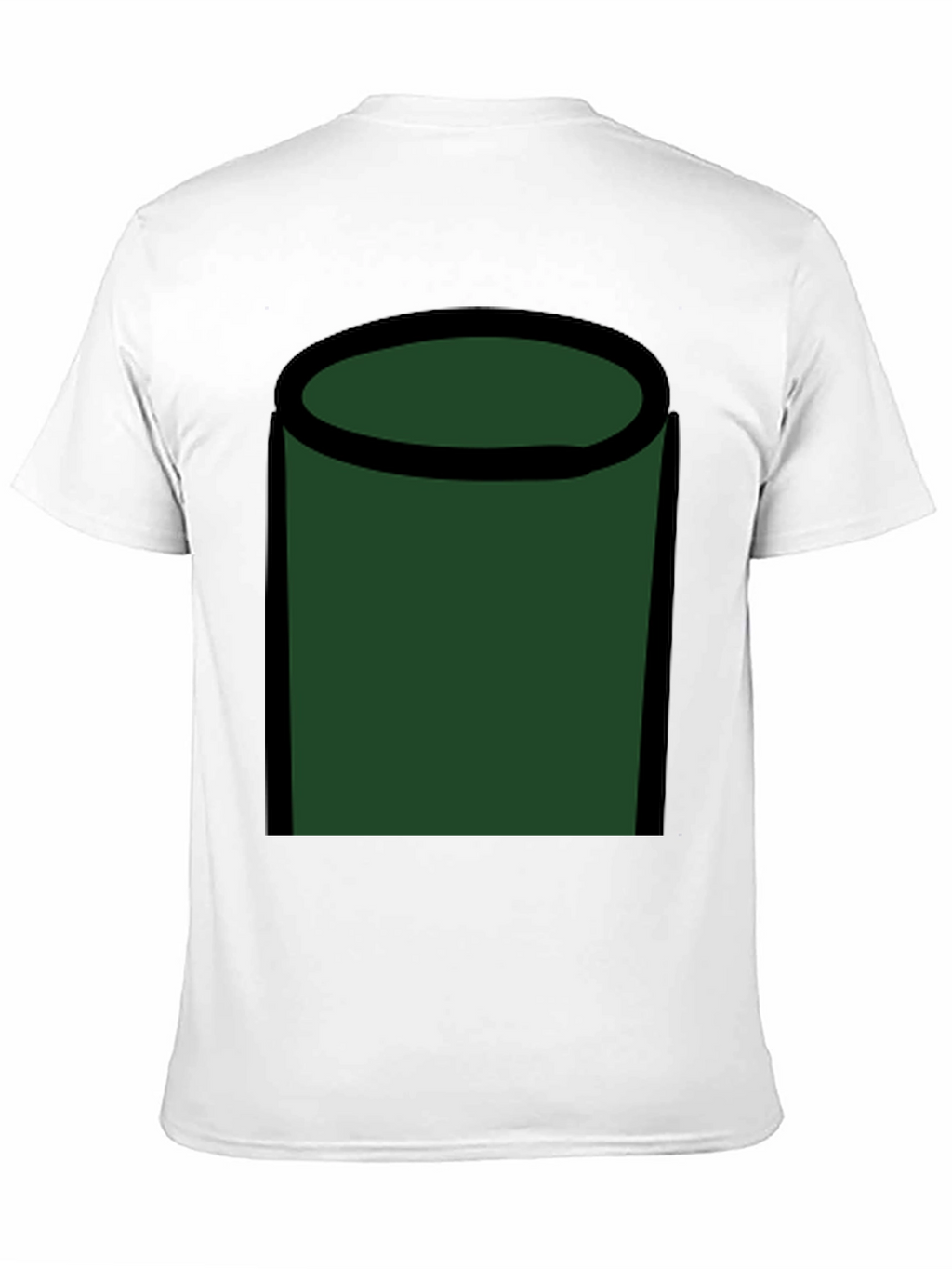 Abstract Green Tube Graphic T-Shirt