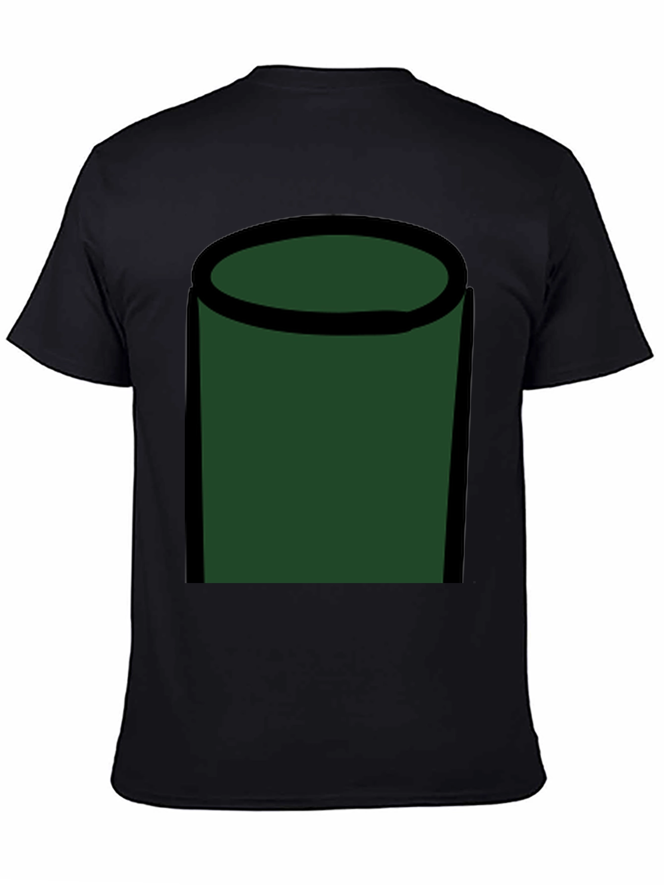 Abstract Green Tube Graphic T-Shirt