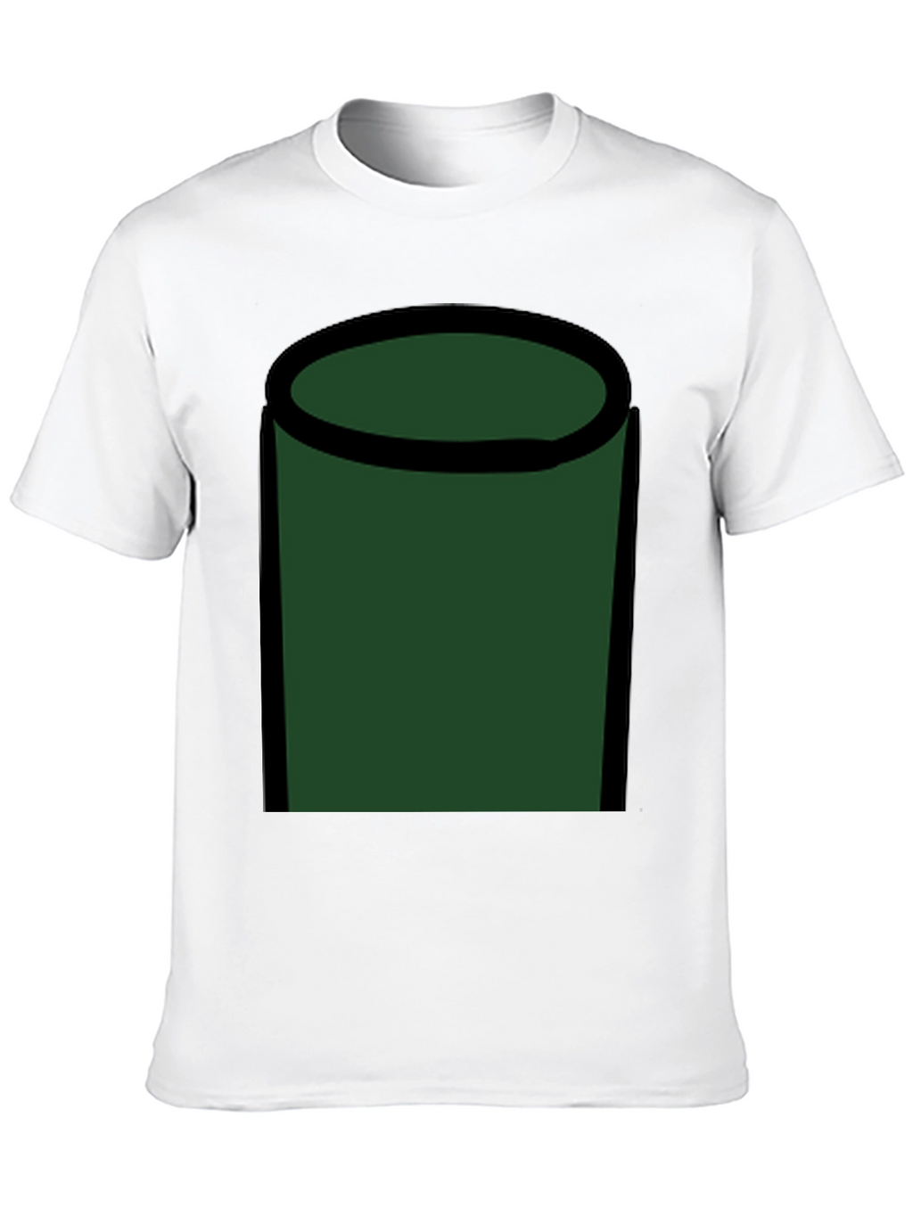 Abstract Green Tube Graphic T-Shirt