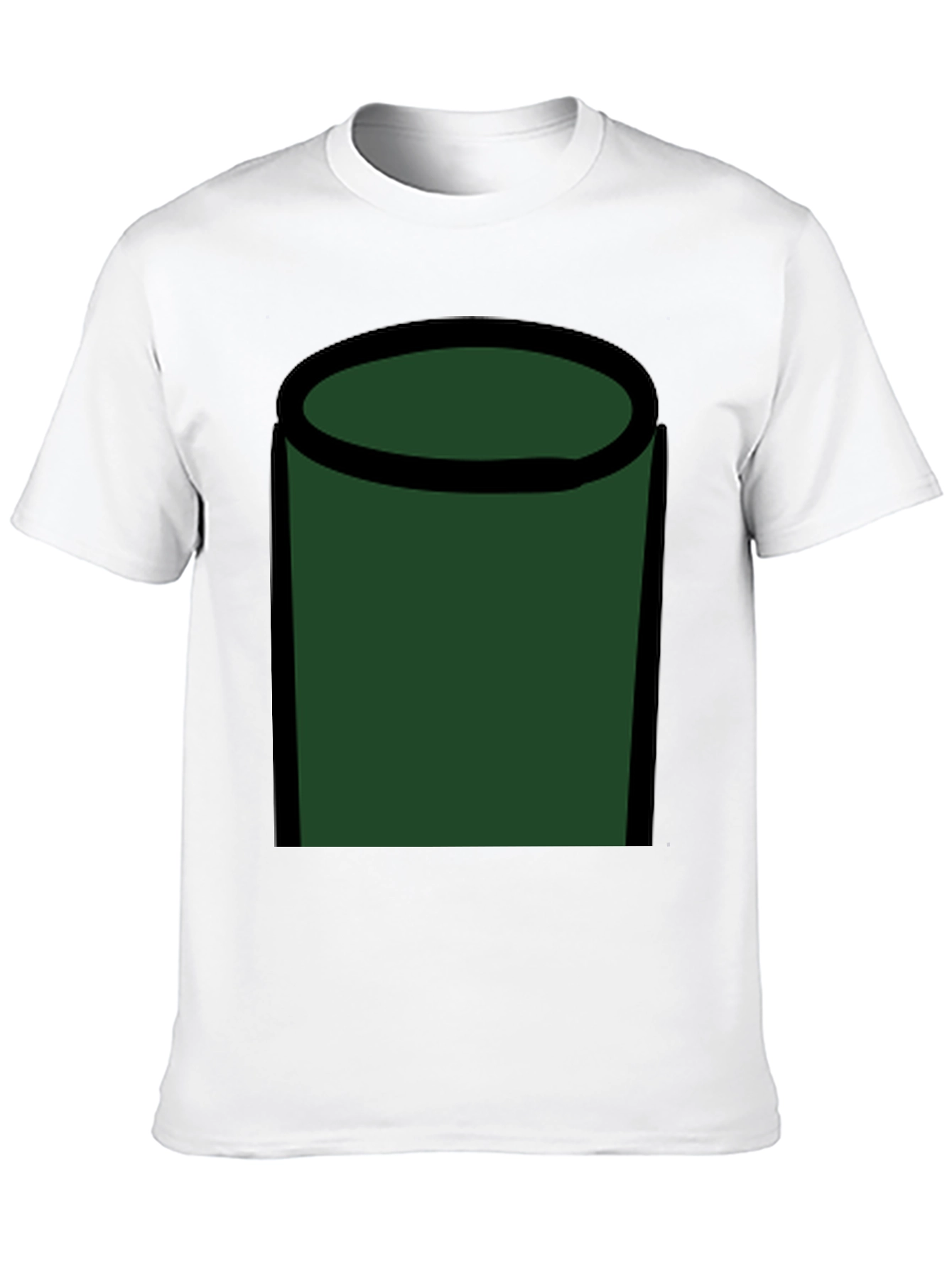 Abstract Green Tube Graphic T-Shirt