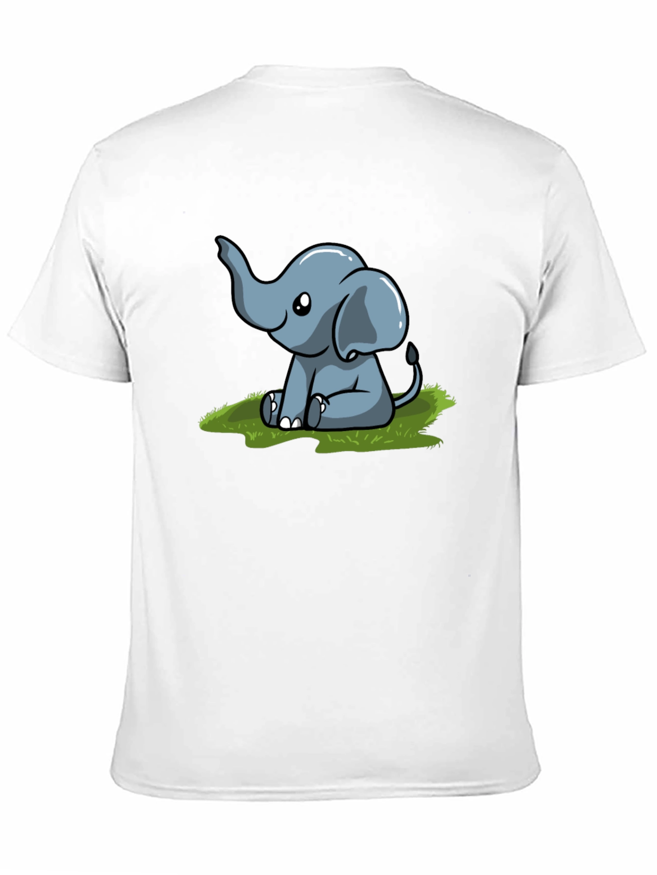 Cute Elephant Graphic T-Shirt - Black