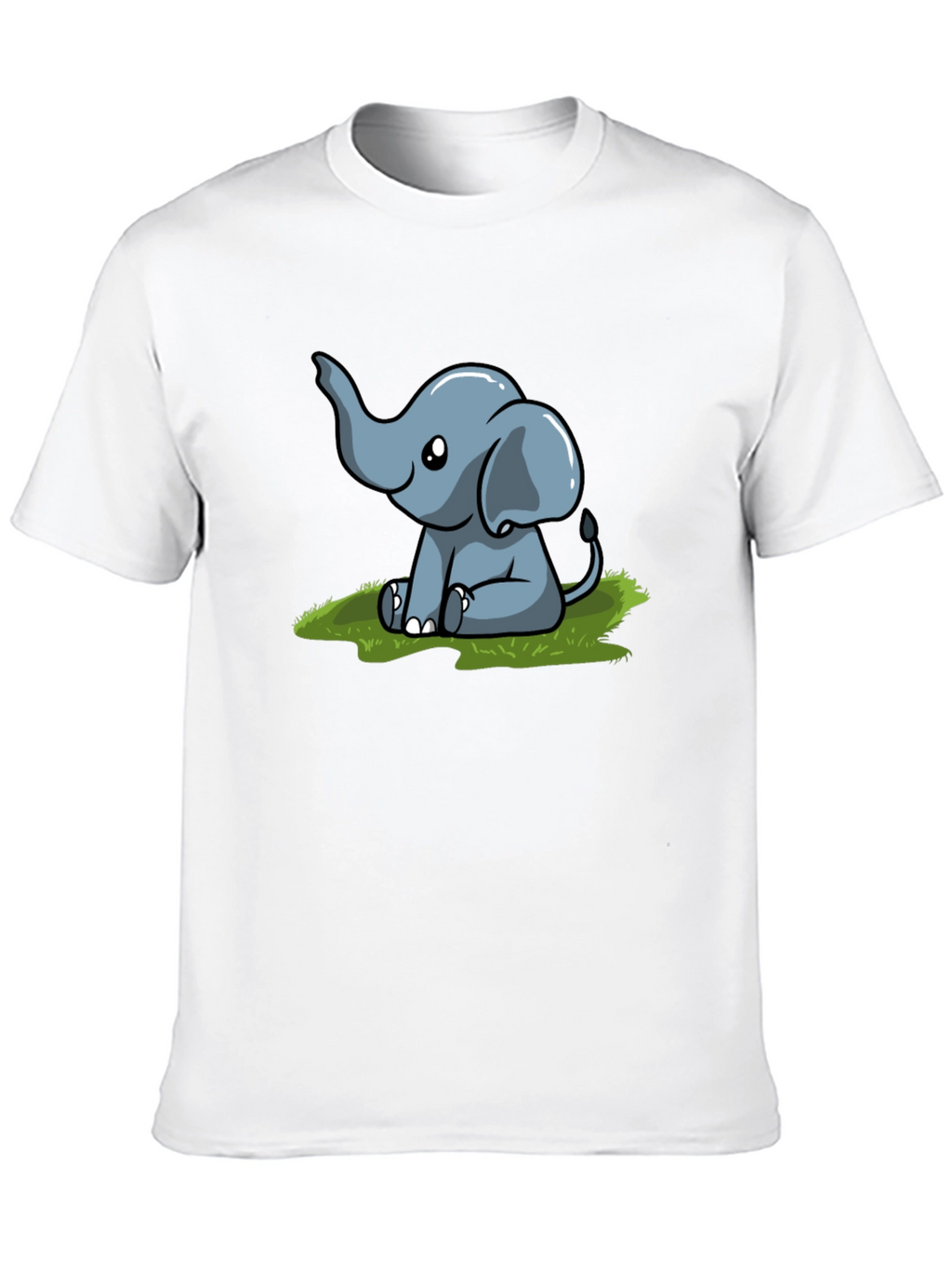 Cute Elephant Graphic T-Shirt - Black