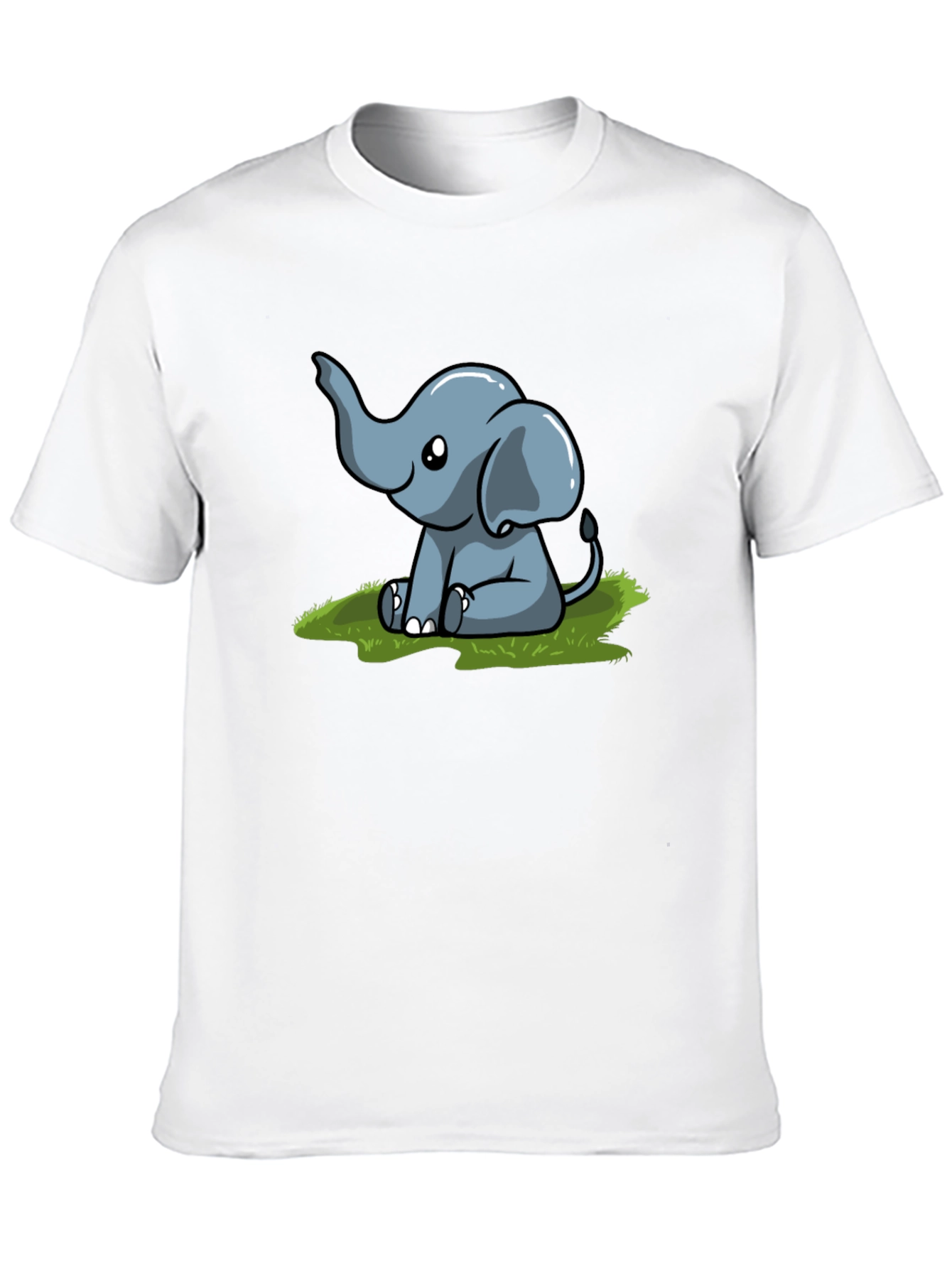Cute Elephant Graphic T-Shirt - Black