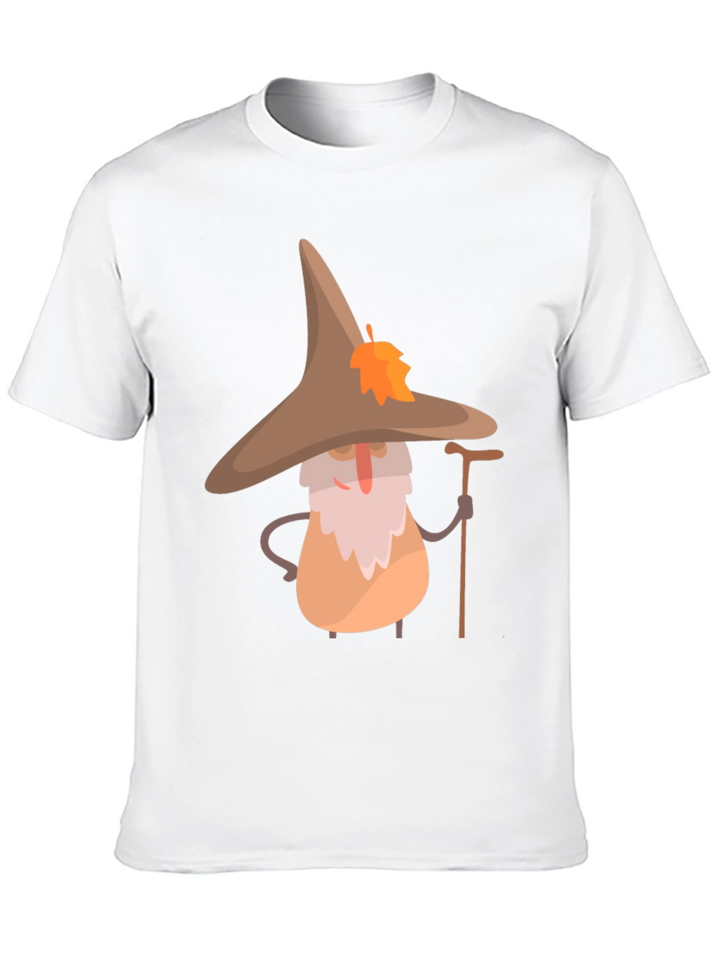 Whimsical Wizard T-Shirt - Unique Cartoon Graphic Tee