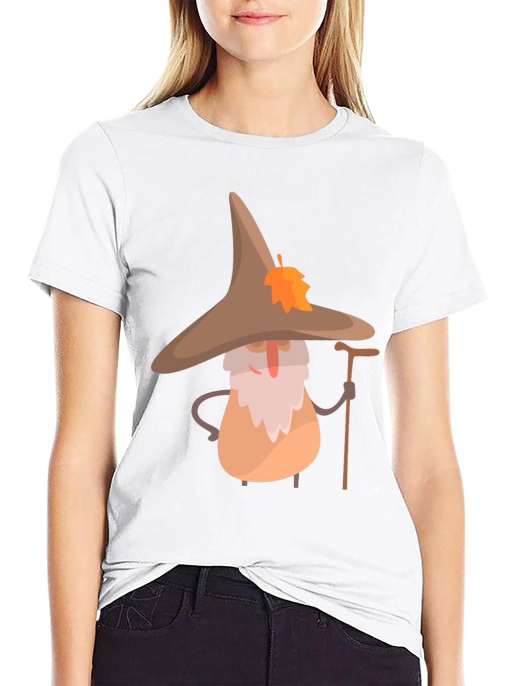 Whimsical Wizard T-Shirt - Unique Cartoon Graphic Tee