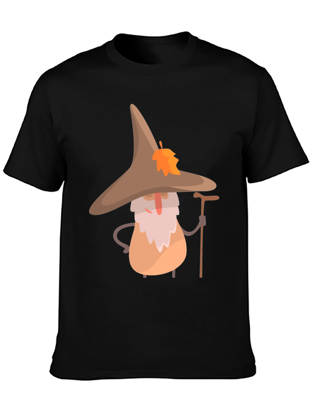 Whimsical Wizard T-Shirt - Unique Cartoon Graphic Tee