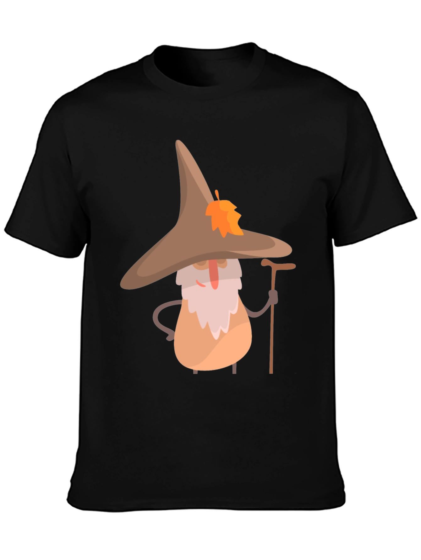 Whimsical Wizard T-Shirt - Unique Cartoon Graphic Tee