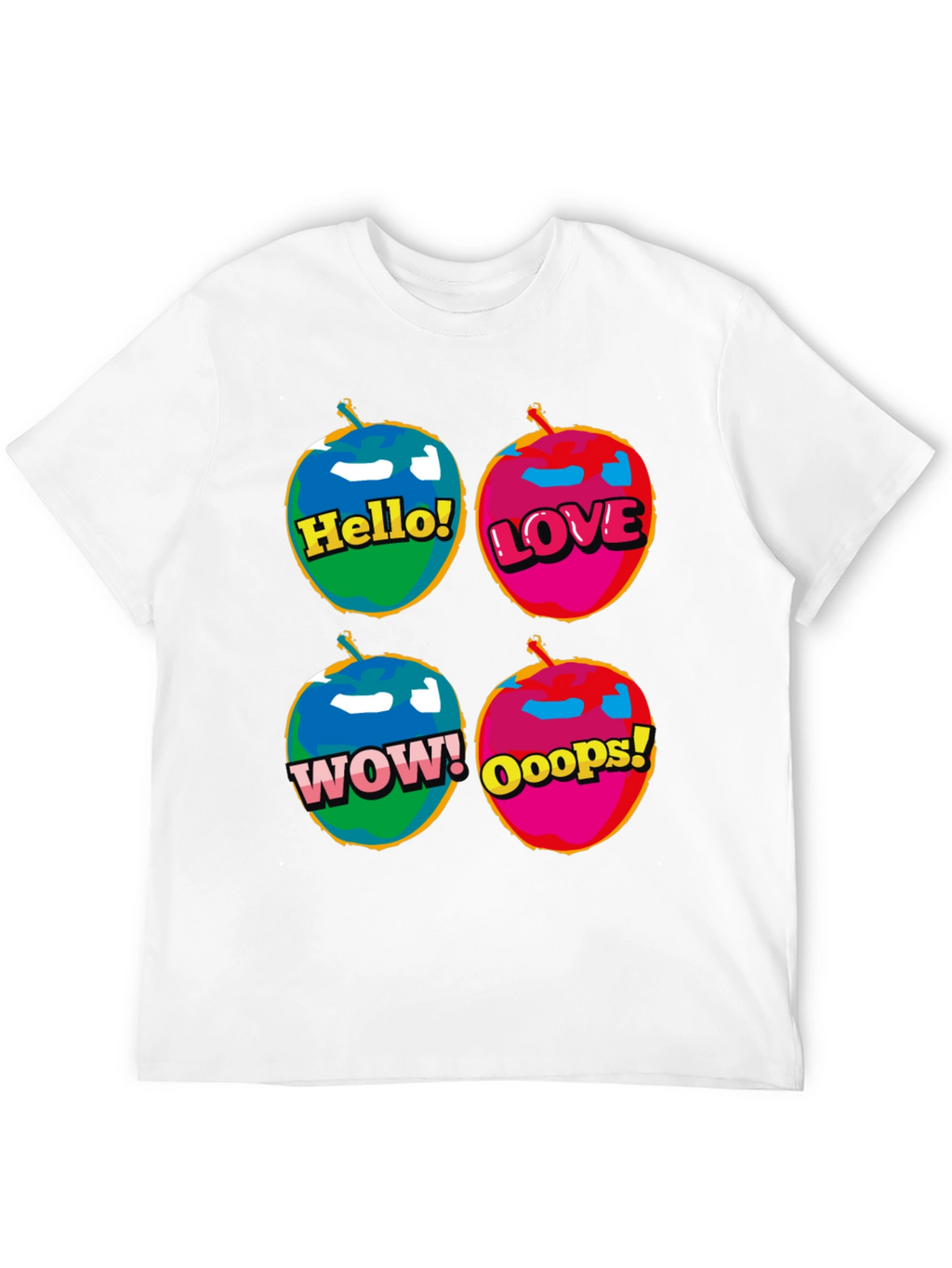 Pop Art Emoji T-Shirt - Hello Love Wow Oops!