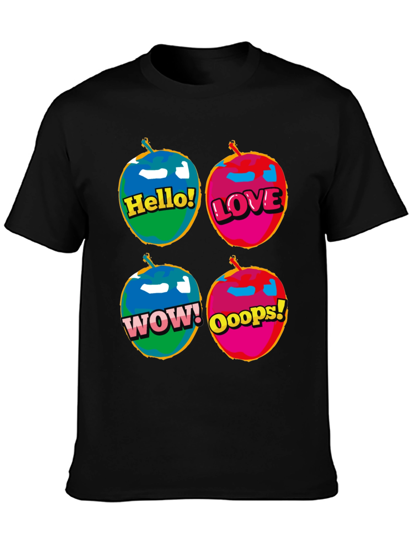 Pop Art Emoji T-Shirt - Hello Love Wow Oops!