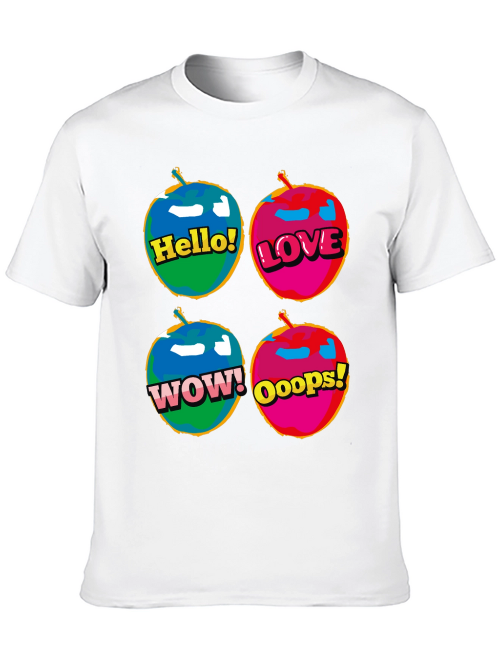 Pop Art Emoji T-Shirt - Hello Love Wow Oops!