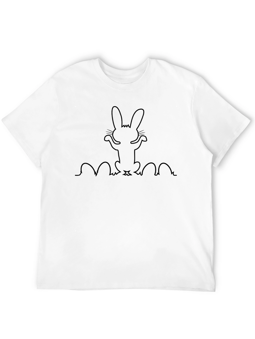Bunny Silhouette Mens Black Graphic Tee