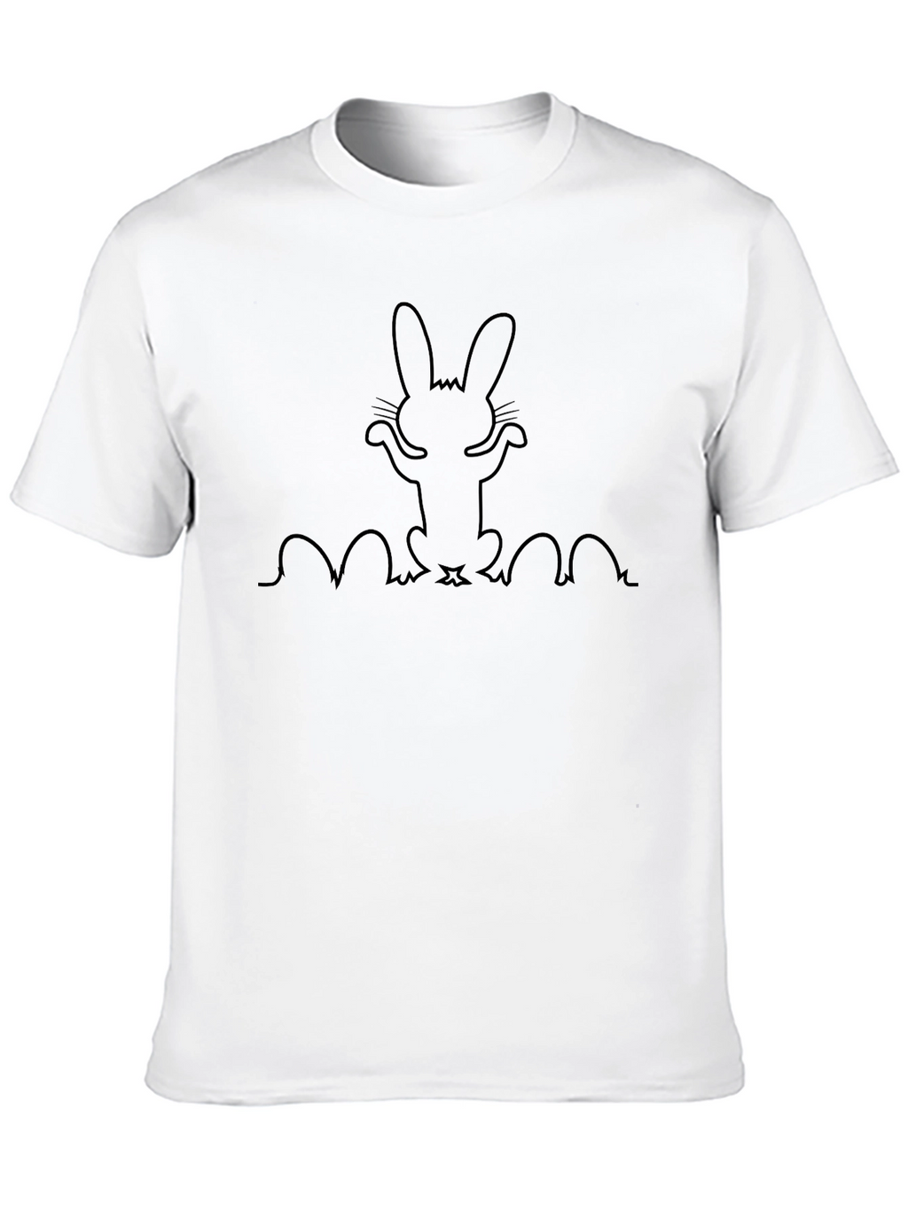Bunny Silhouette Mens Black Graphic Tee