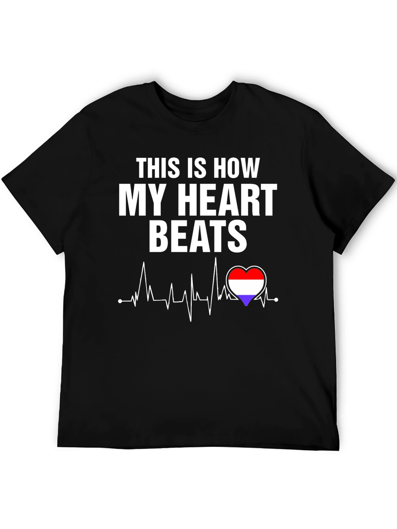 Heartbeat Flag T-Shirt - Stylish Patriotic Tee