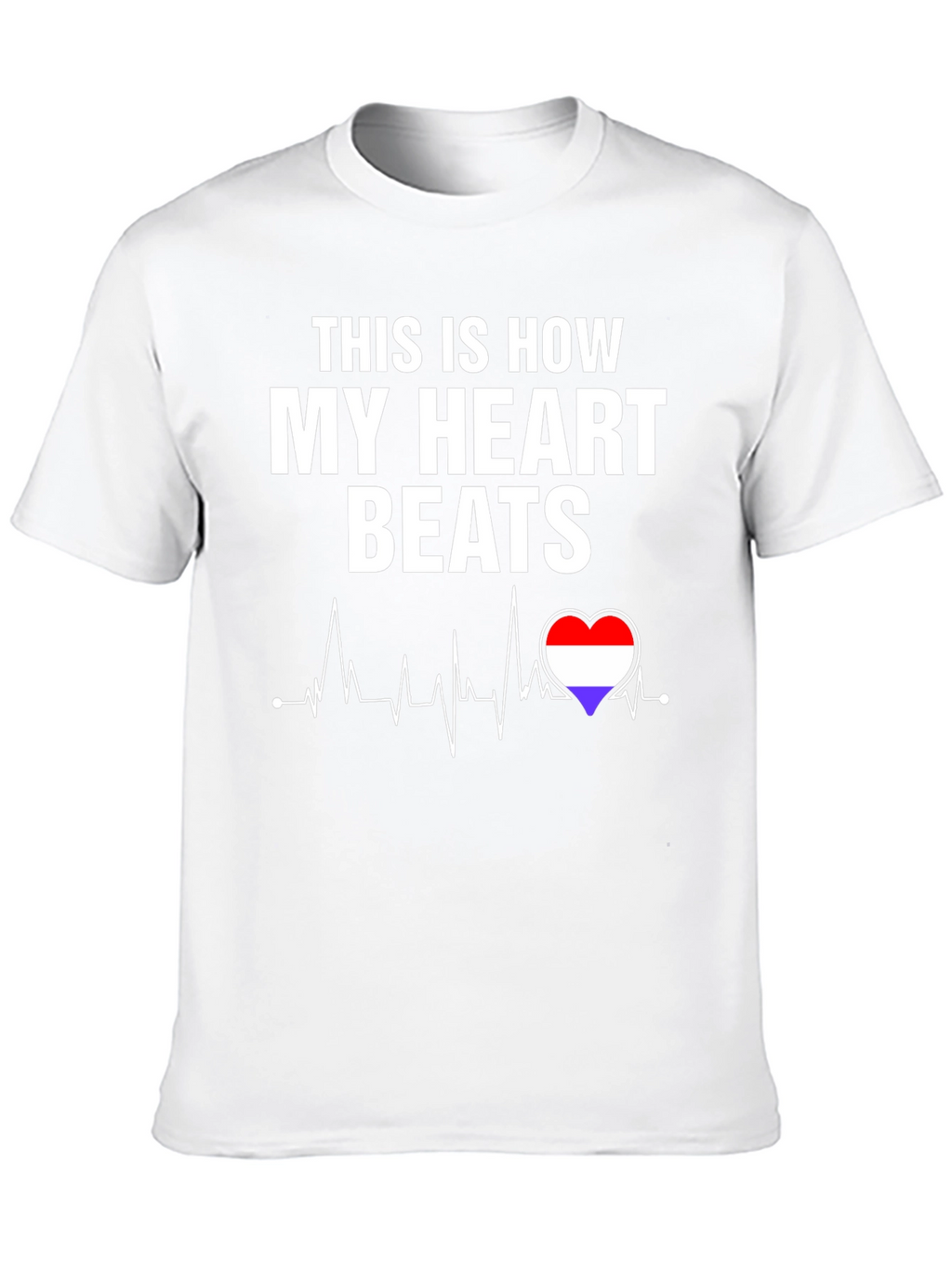 Heartbeat Flag T-Shirt - Stylish Patriotic Tee