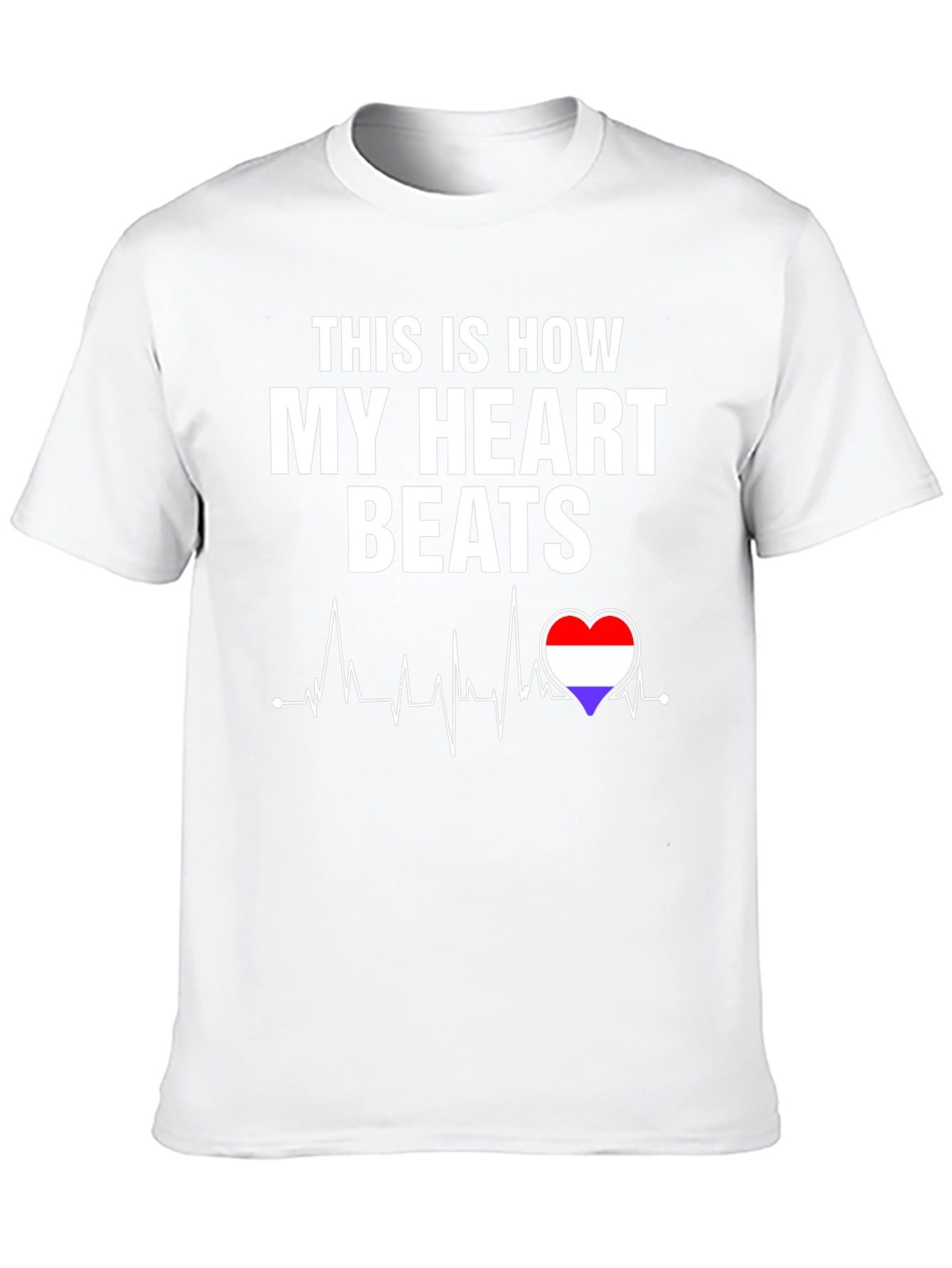 Heartbeat Flag T-Shirt - Stylish Patriotic Tee