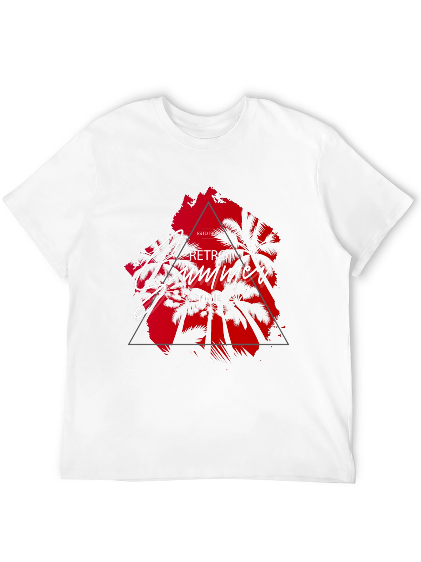 Retro Summer Time Black T-Shirt